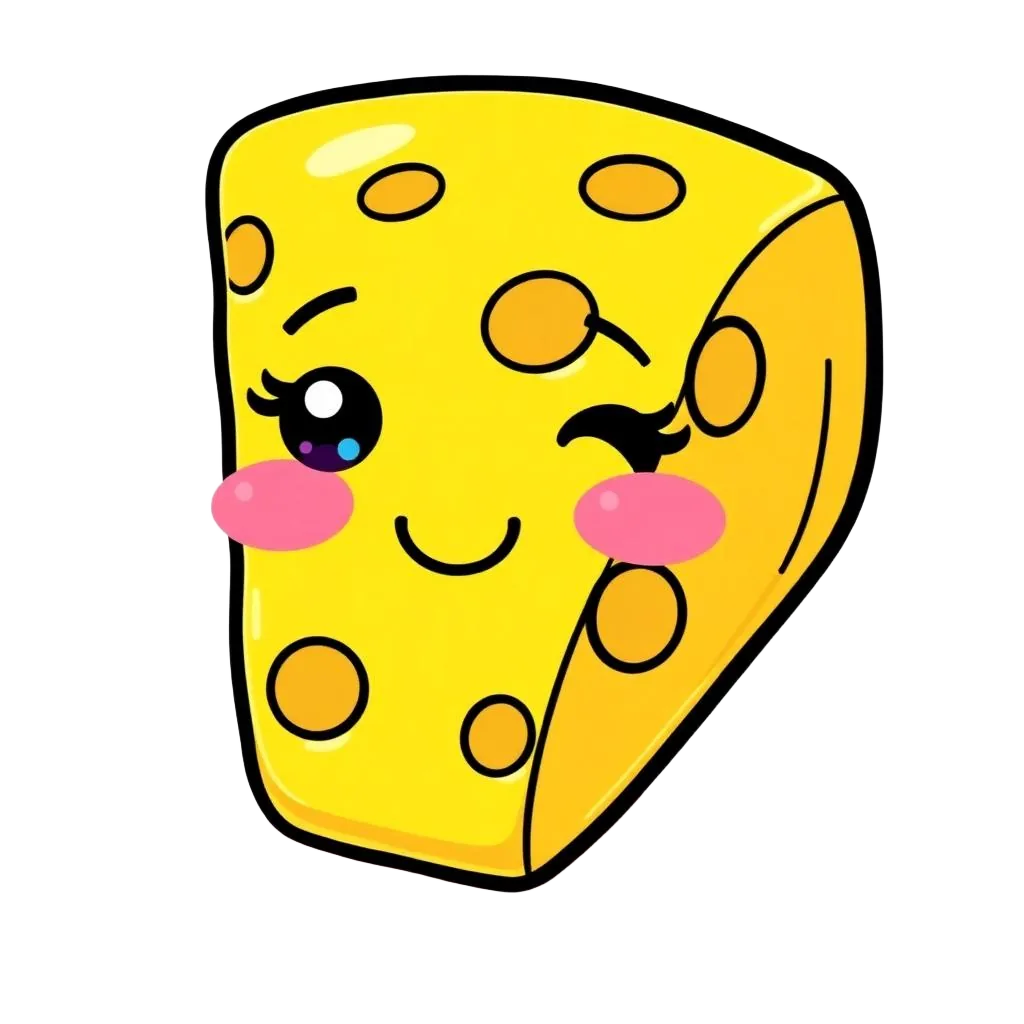 Dessin kawaii du Cheese Squishy, squishy nourriture de Charlie Squishy Dessin kawaii du Cheese Squishy, squishy nourriture de Charlie Squishy