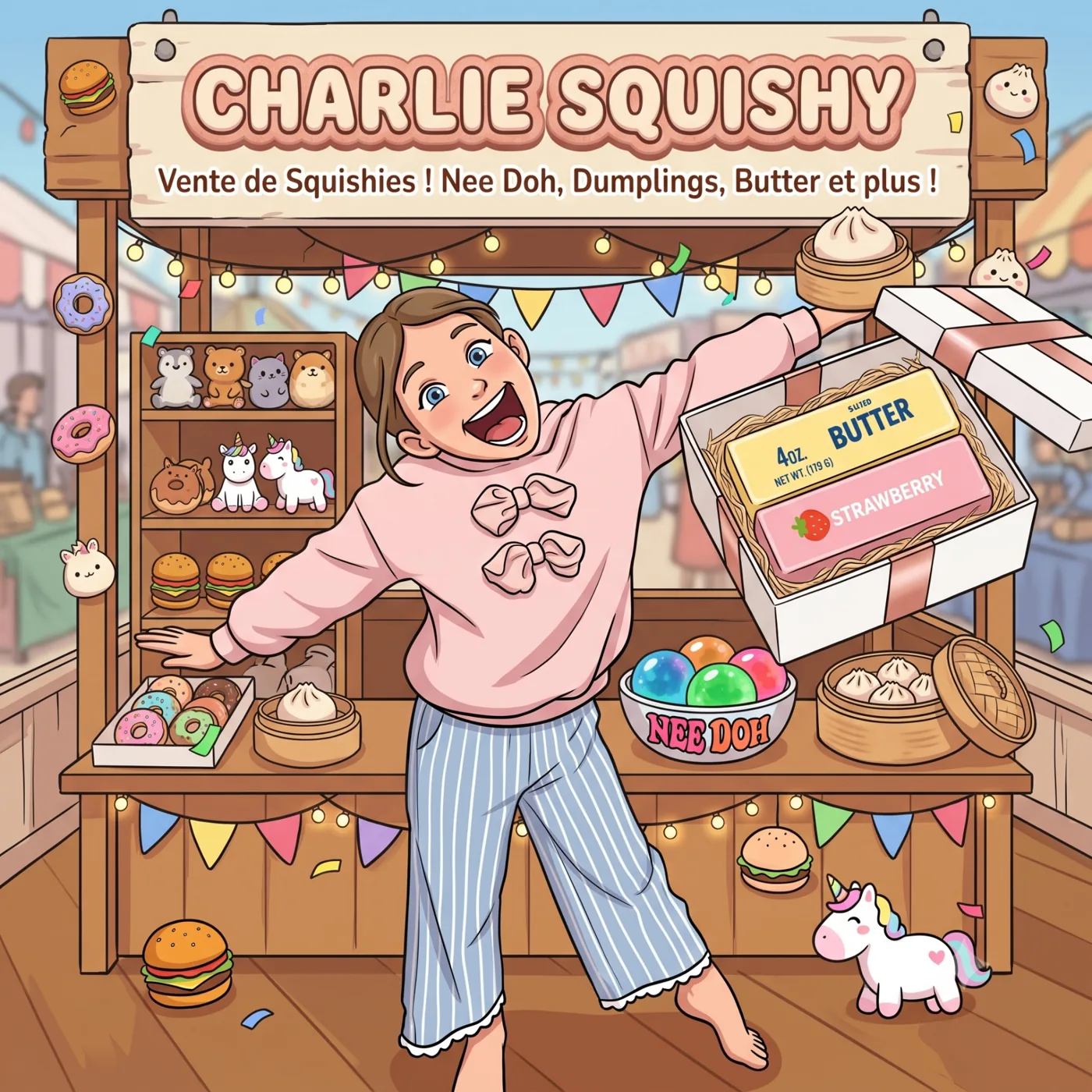 Charlie Squishy — squishies kawaii à Québec Logo Charlie Squishy, boutique de squishies kawaii à Québec