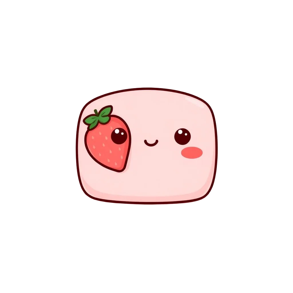 Dessin kawaii du Strawberry Butter Squishy en vente chez Charlie Squishy à Québec Dessin kawaii du Strawberry Butter Squishy en vente chez Charlie Squishy à Québec